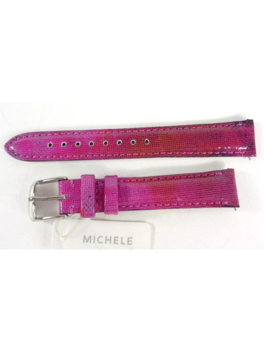 Michele MS16AA430507 B Twilight PurpleGenuine Patent Leather Watch Band NEW $100